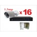 Комплект из шестнадцати уличных IP камер 1.3 mp